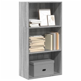 Estantería de madera de ingeniería gris Sonoma 60x30x114 cm en Librerías y estanterías | Comprar online en Foru.es
