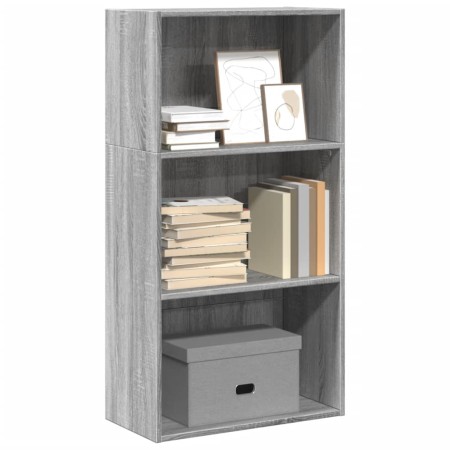 Estantería de madera de ingeniería gris Sonoma 60x30x114 cm en Librerías y estanterías | Comprar online en Foru.es