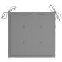 Silla mecedora de madera maciza de teca con cojín gris de vidaXL, Sillas de jardín - Ref: Foro24-3062758, Precio: 166,11 €, D...