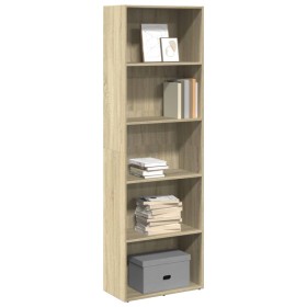 Estantería de madera de ingeniería roble Sonoma 60x30x189 cm en Librerías y estanterías | Comprar online en Foru.es