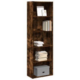 Estantería madera de ingeniería roble ahumado 60x30x189 cm en Librerías y estanterías | Comprar online en Foru.es