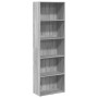 Estantería de madera de ingeniería gris Sonoma 60x30x189 cm en Librerías y estanterías | Comprar online en Foru.es