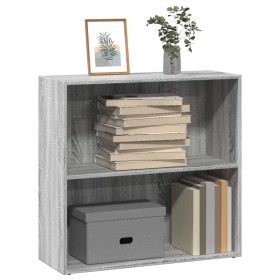 Estantería de madera de ingeniería gris Sonoma 80x30x77 cm en Librerías y estanterías | Comprar online en Foru.es