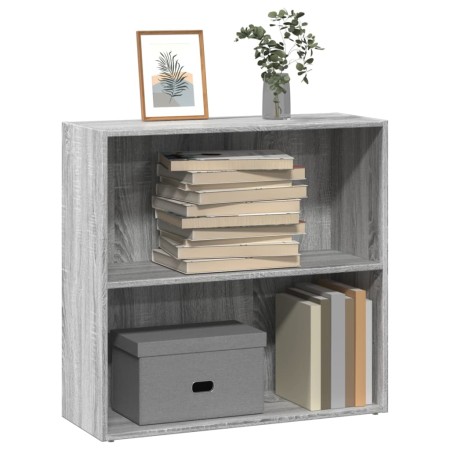 Estantería de madera de ingeniería gris Sonoma 80x30x77 cm en Librerías y estanterías | Comprar online en Foru.es