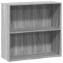 Estantería de madera de ingeniería gris Sonoma 80x30x77 cm en Librerías y estanterías | Comprar online en Foru.es