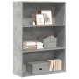 Estantería de madera de ingeniería gris hormigón 80x30x114 cm en Librerías y estanterías | Comprar online en Foru.es