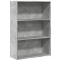 Estantería de madera de ingeniería gris hormigón 80x30x114 cm en Librerías y estanterías | Comprar online en Foru.es