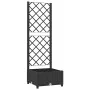 Jardinera con enrejado PP negro 40x40x121,5 cm de vidaXL, Maceteros y jardineras - Ref: Foro24-318268, Precio: 40,11 €, Descu...