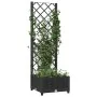 Jardinera con enrejado PP negro 40x40x121,5 cm de vidaXL, Maceteros y jardineras - Ref: Foro24-318268, Precio: 40,11 €, Descu...