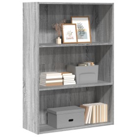 Estantería de madera de ingeniería gris Sonoma 80x30x114 cm en Librerías y estanterías | Comprar online en Foru.es