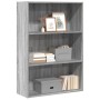 Estantería de madera de ingeniería gris Sonoma 80x30x114 cm en Librerías y estanterías | Comprar online en Foru.es