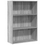 Estantería de madera de ingeniería gris Sonoma 80x30x114 cm en Librerías y estanterías | Comprar online en Foru.es