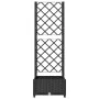 Jardinera con enrejado PP negro 40x40x121,5 cm de vidaXL, Maceteros y jardineras - Ref: Foro24-318268, Precio: 40,11 €, Descu...