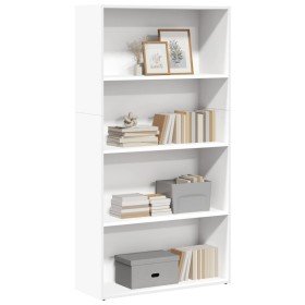 Estantería de madera de ingeniería blanca 80x30x152 cm en Librerías y estanterías | Comprar online en Foru.es