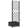 Jardinera con enrejado PP negro 40x40x121,5 cm de vidaXL, Maceteros y jardineras - Ref: Foro24-318268, Precio: 40,11 €, Descu...