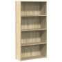 Estantería de madera de ingeniería roble Sonoma 80x30x152 cm en Librerías y estanterías | Comprar online en Foru.es