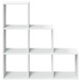 Librería biombo de 3 niveles, blanca, 99x29x99 cm, madera de ingeniería en Librerías y estanterías | Comprar online en Foru.es