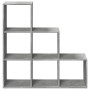 Librería divisor 3 niveles madera gris hormigón 99x29x99 cm en Librerías y estanterías | Comprar online en Foru.es