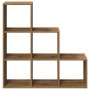 Librería divisor 3 niveles madera roble artisan 99x29x99 cm en Librerías y estanterías | Comprar online en Foru.es