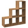 Librería divisor 3 niveles madera roble artisan 99x29x99 cm en Librerías y estanterías | Comprar online en Foru.es