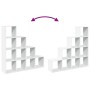 Librería divisora 4 niveles madera blanca 131,5x29x131,5 cm en Librerías y estanterías | Comprar online en Foru.es