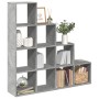 Librería divisora 4 niveles madera gris 131,5x29x131,5 cm en Librerías y estanterías | Comprar online en Foru.es