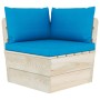 Sofá de palets de jardín 2 plazas con cojines madera de abeto de vidaXL, Conjuntos de jardín - Ref: Foro24-3063388, Precio: 2...