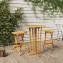 Mesa de bar plegable madera maciza de teca 90x65x105 cm de vidaXL, Mesas de jardín - Ref: Foro24-319149, Precio: 214,38 €, De...