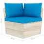 Sofá de palets de jardín 2 plazas con cojines madera de abeto de vidaXL, Conjuntos de jardín - Ref: Foro24-3063388, Precio: 2...