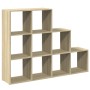Librería divisora 3 niveles madera Sonoma 137,5x29x103,5 cm en Librerías y estanterías | Comprar online en Foru.es