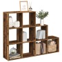 Librería divisora 3 niveles madera envejecida 137,5x29x103,5 cm en Librerías y estanterías | Comprar online en Foru.es