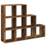 Librería divisora 3 niveles madera envejecida 137,5x29x103,5 cm en Librerías y estanterías | Comprar online en Foru.es
