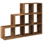 Librería divisora 3 niveles madera envejecida 137,5x29x103,5 cm en Librerías y estanterías | Comprar online en Foru.es