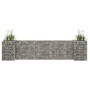 Jardinera de gaviones forma de H alambre de acero 260x40x60 cm en Macetas y jardineras | Comprar online en Foru.es