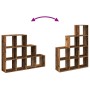Librería divisora 3 niveles madera envejecida 137,5x29x103,5 cm en Librerías y estanterías | Comprar online en Foru.es