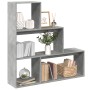 Librería divisora 3 niveles madera gris hormigón 123x29x123 cm en Librerías y estanterías | Comprar online en Foru.es