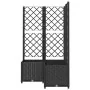 Jardinera con enrejado PP negro 80x80x136 cm de vidaXL, Maceteros y jardineras - Ref: Foro24-318275, Precio: 141,55 €, Descue...