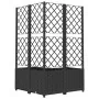 Jardinera con enrejado PP negro 80x80x136 cm de vidaXL, Maceteros y jardineras - Ref: Foro24-318275, Precio: 141,55 €, Descue...
