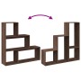 Librería divisora 3 niveles madera marrón roble 123x29x123 cm en Librerías y estanterías | Comprar online en Foru.es
