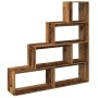 Librería divisora 4 niveles madera envejecida 143,5x29x143,5 cm en Librerías y estanterías | Comprar online en Foru.es