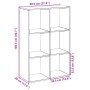 Librería divisora madera ingeniería blanco 69,5x29x103,5 cm en Librerías y estanterías | Comprar online en Foru.es
