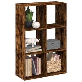 Librería divisora madera roble ahumado 69,5x29x103,5 cm en Librerías y estanterías | Comprar online en Foru.es