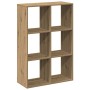 Librería divisora madera roble artisan 69,5x29x103,5 cm en Librerías y estanterías | Comprar online en Foru.es