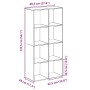 Librería biombo blanco 69,5x29x137,5 cm madera de ingeniería en Librerías y estanterías | Comprar online en Foru.es