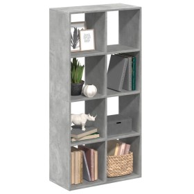 Librería divisora madera gris hormigón 69,5x29x137,5 cm en Librerías y estanterías | Comprar online en Foru.es