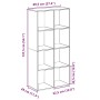 Librería divisor madera ingeniería gris Sonoma 69,5x29x137,5 cm en Librerías y estanterías | Comprar online en Foru.es