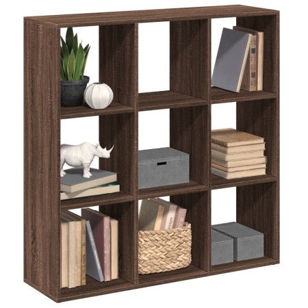 Librería divisora madera marrón roble 102x29x103,5 cm en Librerías y estanterías | Comprar online en Foru.es