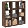 Librería divisora madera marrón roble 102x29x103,5 cm en Librerías y estanterías | Comprar online en Foru.es