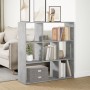 Librería divisora madera gris hormigón 102x29x103,5 cm en Librerías y estanterías | Comprar online en Foru.es