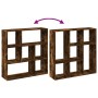 Librería divisora madera roble ahumado 102x29x103,5 cm en Librerías y estanterías | Comprar online en Foru.es